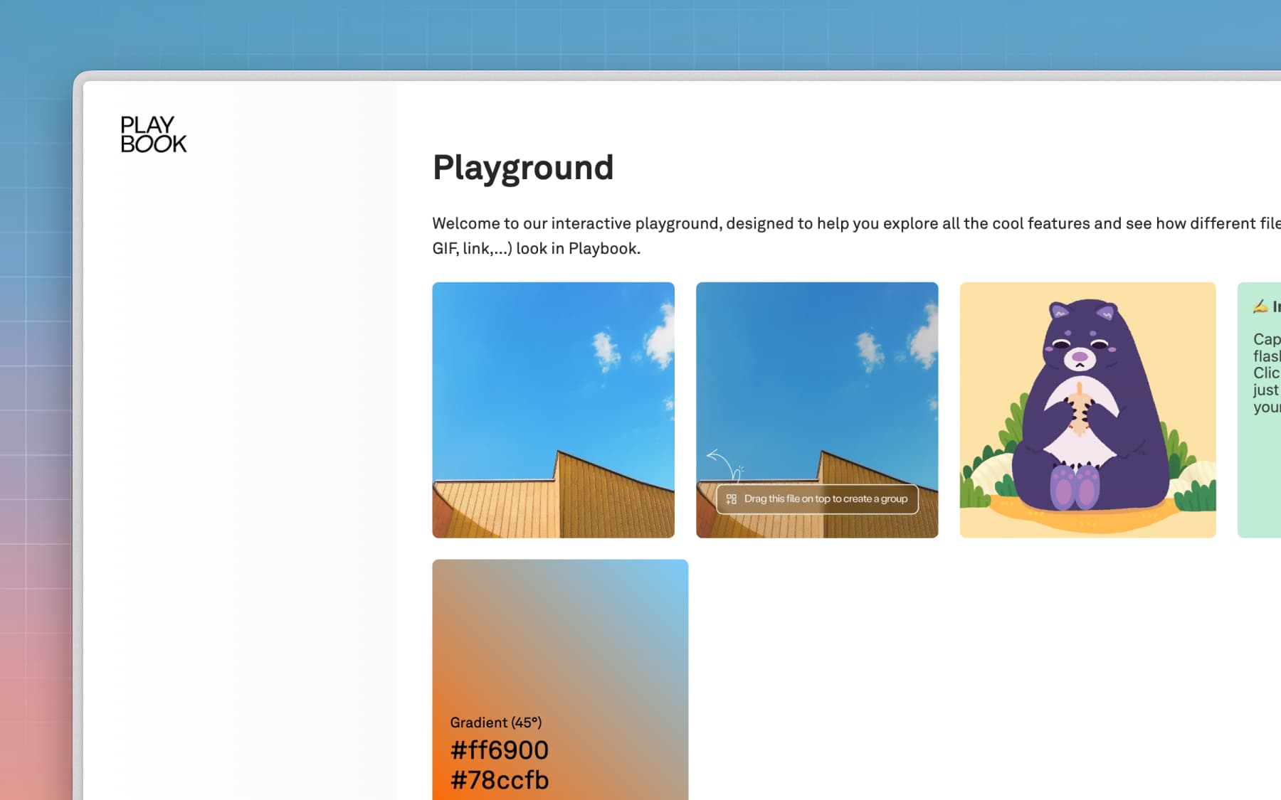 Onboarding playground